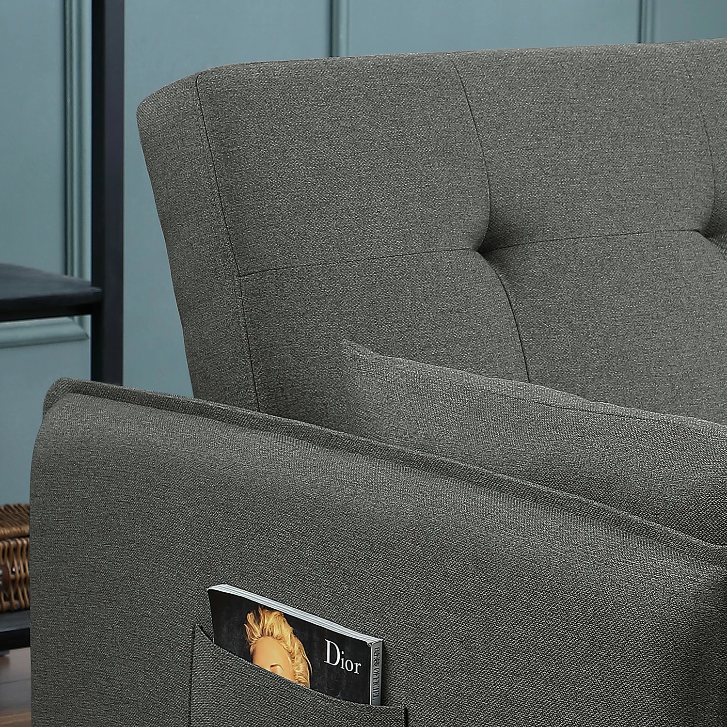 Loftscape Canapé convertible Millery - Tissu - Gris foncé 13 Loftscape Canapé convertible Millery - Tissu - Gris foncé – Image 11