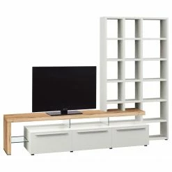 GWINNER Ensemble meubles TV Bellano I (2 élém.) - Placage en bois véritable - Mat blanc / Chêne de poutre - Alignement à gauche - Sans éclairage 15 GWINNER Ensemble meubles TV Bellano I (2 élém.) - Placage en bois véritable - Mat blanc / Chêne de poutre - Alignement à gauche - Sans éclairage -loftscape Boutique 1000254958 210629 14102500096 DETAILS P000000001000254958