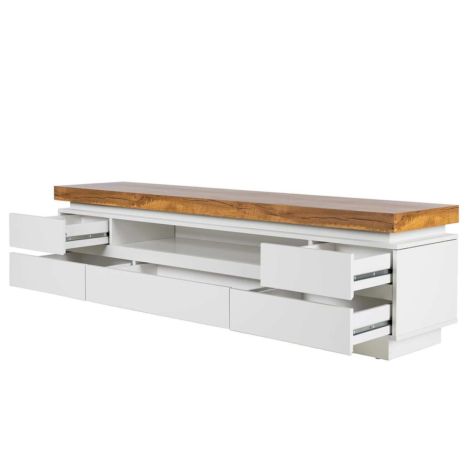 Fredriks Meuble TV Namona II - Éclairage inclus - Imitation chêne / Blanc 8 Fredriks Meuble TV Namona II - Éclairage inclus - Imitation chêne / Blanc – Image 6