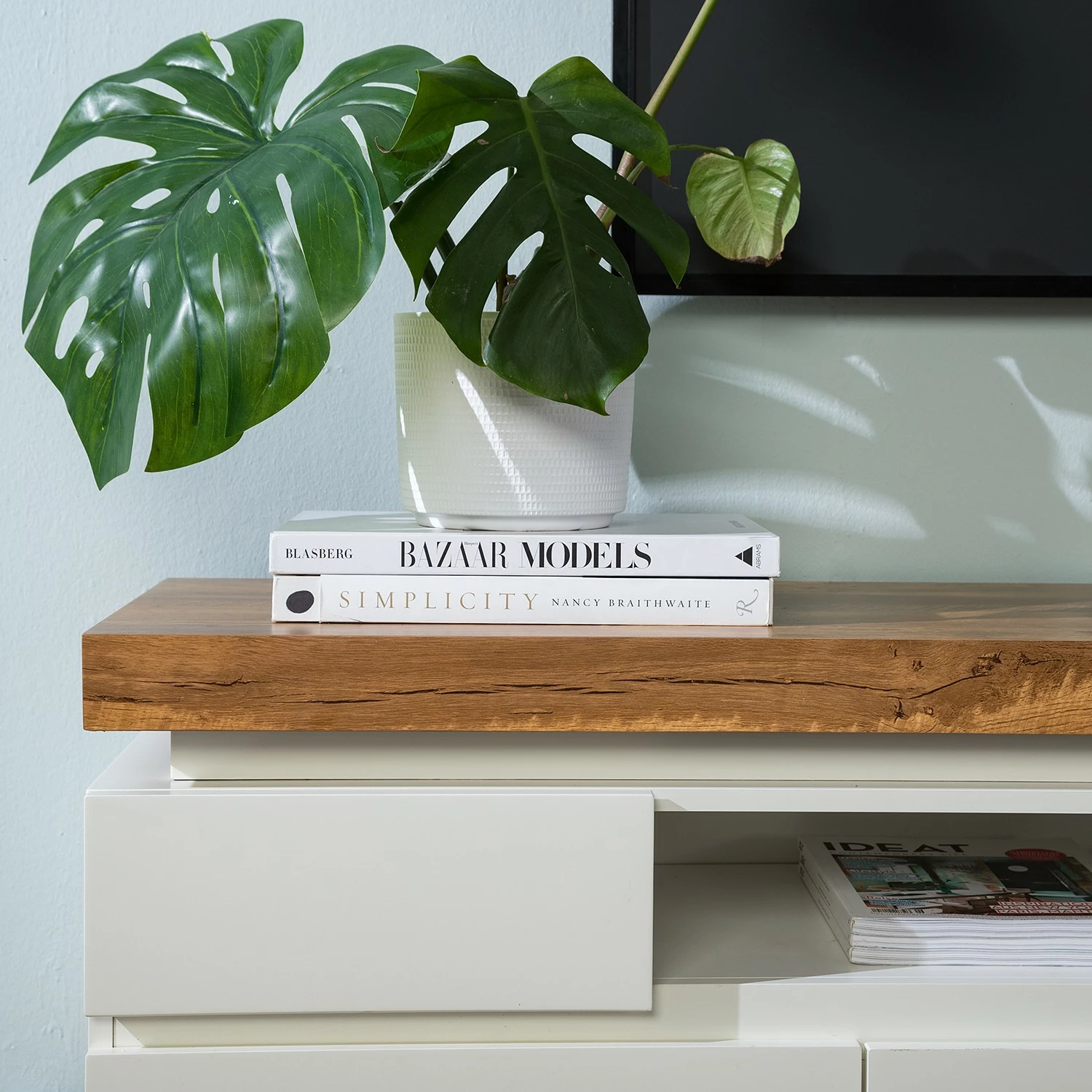 Fredriks Meuble TV Namona II - Éclairage inclus - Imitation chêne / Blanc 14 Fredriks Meuble TV Namona II - Éclairage inclus - Imitation chêne / Blanc – Image 12