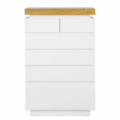Fredriks Commode Namona II - Éclairage inclus - Imitation chêne / Blanc -loftscape Boutique 1000255075 220803 030 DETAILS P000000001000255075