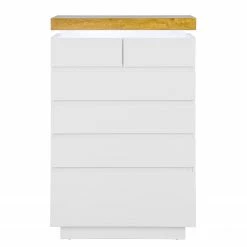 Fredriks Commode Namona II - Éclairage inclus - Imitation chêne / Blanc -loftscape Boutique 1000255075 220803 035 DETAILS P000000001000255075