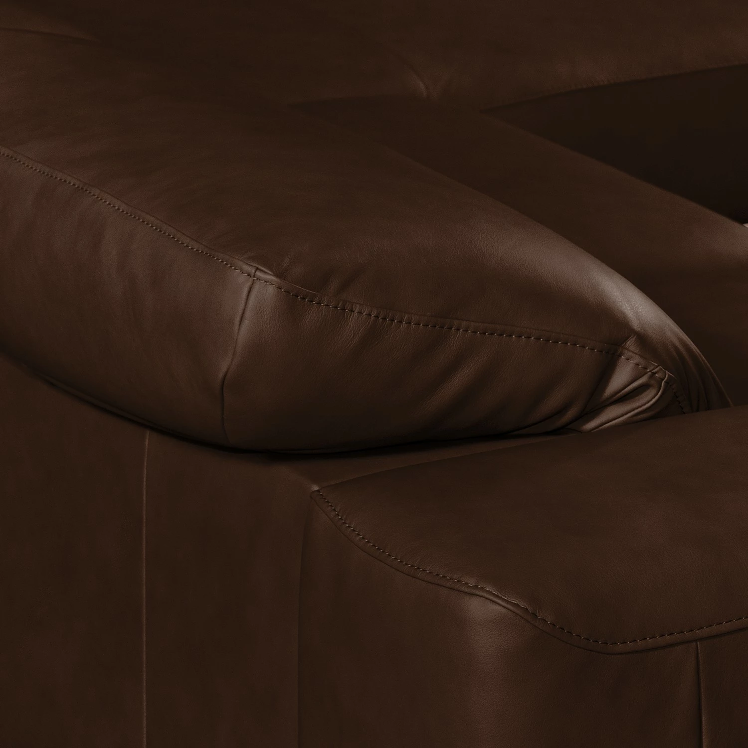 Loftscape Canapé d’angle Iglesia - Cuir véritable - Cuir Nadra: Marron foncé - Méridienne courte à droite (vue de face) - Argenté - Hêtre 11 Loftscape Canapé d’angle Iglesia - Cuir véritable - Cuir Nadra: Marron foncé - Méridienne courte à droite (vue de face) - Argenté - Hêtre – Image 9