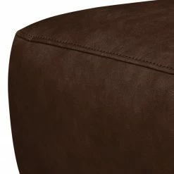 Loftscape Repose-pieds Iglesia I - Cuir véritable - Cuir Nadra: Marron foncé - Argenté - Hêtre -loftscape Boutique 1000255122 210423 10015600068 DETAILS P000000001000255122