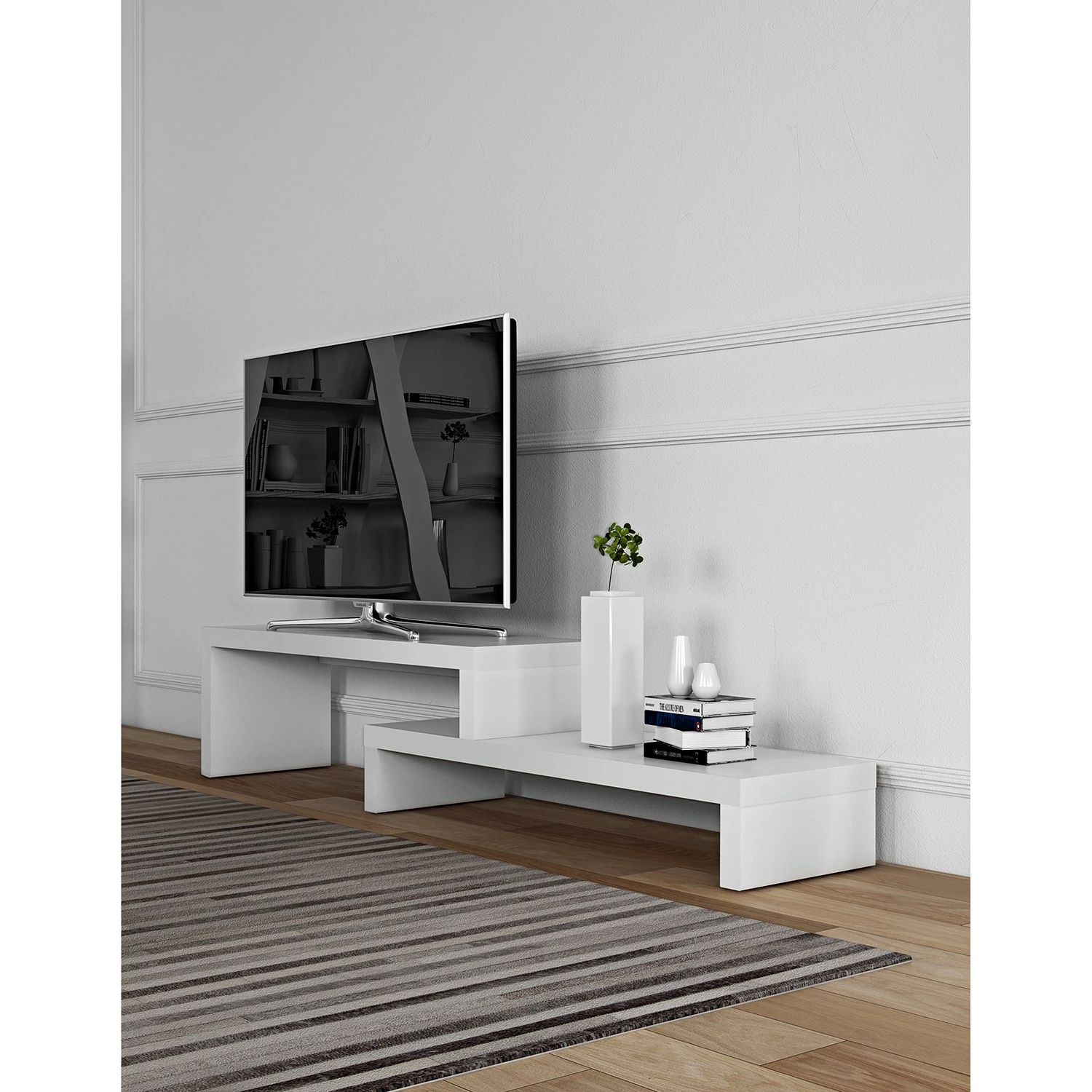 Temahome Meuble TV Chico - Blanc 5 Temahome Meuble TV Chico - Blanc – Image 3