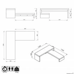 Temahome Meuble TV Chico - Blanc 21 Temahome Meuble TV Chico - Blanc -loftscape Boutique 1000255227 210324 15033200066 SKETCH DETAILS P000000001000255227 sketch