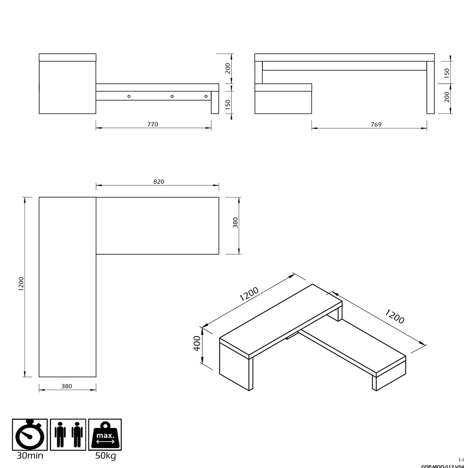 Temahome Meuble TV Chico - Blanc 12 Temahome Meuble TV Chico - Blanc – Image 10