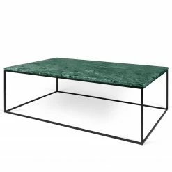 Temahome Table basse Gleam I - Marbre / Métal - Vert / Noir - Largeur : 120 cm