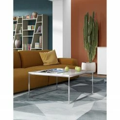 Temahome Table basse Gleam I - Marbre / Métal - Blanc / Chrome - Largeur : 75 cm -loftscape Boutique 1000255269 210324 15033800400 MOOD DETAILS P000000001000255269 mood