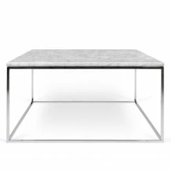 Temahome Table basse Gleam I - Marbre / Métal - Blanc / Chrome - Largeur : 75 cm -loftscape Boutique 1000255269 210324 15033800401 DETAILS P000000001000255269