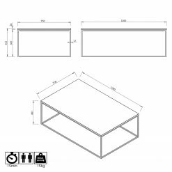 Temahome Table basse Gleam I - Marbre / Métal - Noir / Chrome - Largeur : 120 cm -loftscape Boutique 1000255277 210324 15033800452 SKETCH DETAILS P000000001000255277 sketch