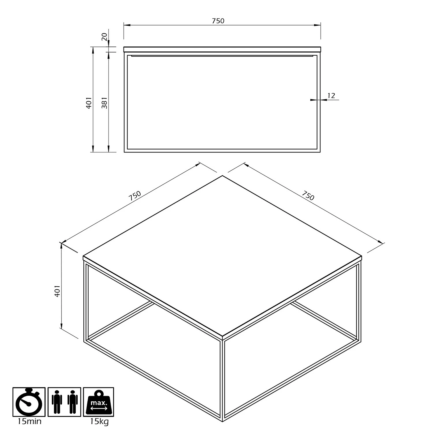 Temahome Table basse Gleam I - Marbre / Métal - Noir / Chrome - Largeur : 75 cm 6 Temahome Table basse Gleam I - Marbre / Métal - Noir / Chrome - Largeur : 75 cm – Image 4