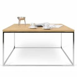 Temahome Table basse Gleam III - Placage en bois véritable / Métal - Chêne - Largeur : 75 cm -loftscape Boutique 1000255281 210324 15033800476 DETAILS P000000001000255281
