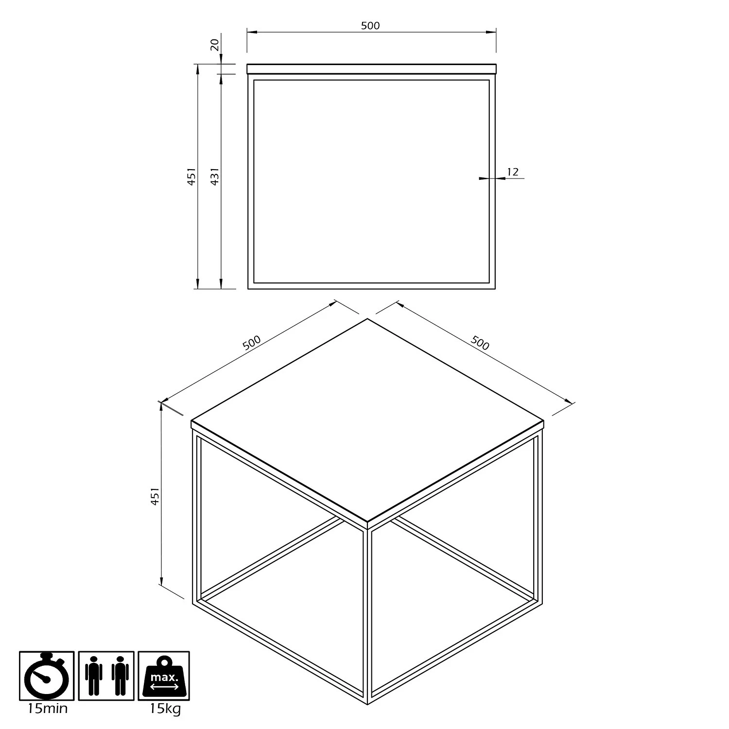 Temahome Table basse Gleam IV - Placage en bois véritable / Métal - Chêne 6 Temahome Table basse Gleam IV - Placage en bois véritable / Métal - Chêne – Image 4