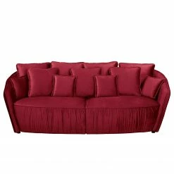 Red Living Grand canapé Le Vicel I - Velours - Rouge -loftscape Boutique 1000255396 210428 14494400137 DETAILS P000000001000255396