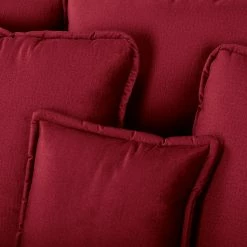 Red Living Grand canapé Le Vicel I - Velours - Rouge -loftscape Boutique 1000255396 210428 14494500144 DETAILS P000000001000255396