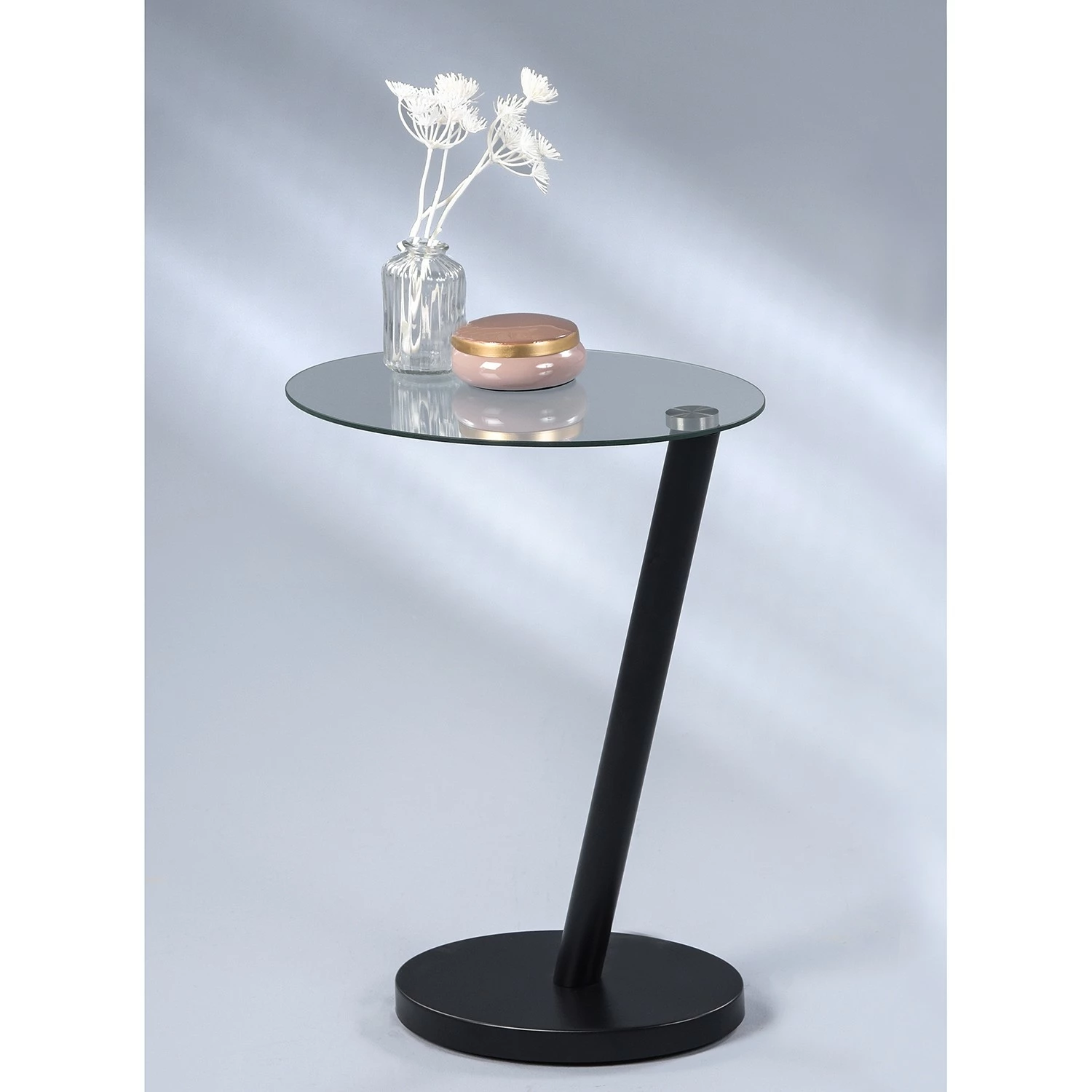 Loftscape Bout de canapé Billiers II - Verre / Métal - Noir 4 Loftscape Bout de canapé Billiers II - Verre / Métal - Noir – Image 2