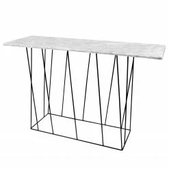 Temahome Console Helix - Marbre / Métal - Blanc
