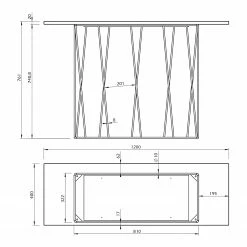 Temahome Console Helix - Marbre / Métal - Blanc 9 Temahome Console Helix - Marbre / Métal - Blanc -loftscape Boutique 1000256003 210331 14501700247 SKETCH DETAILS P000000001000256003 sketch