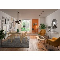 Temahome Table basse Oval - Placage en bois véritable / Métal - Chêne clair -loftscape Boutique 1000256007 210331 14504500265 MOOD DETAILS P000000001000256007 mood