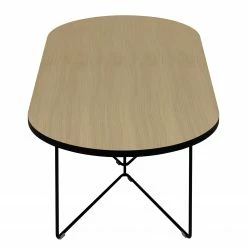 Temahome Table basse Oval - Placage en bois véritable / Métal - Chêne clair -loftscape Boutique 1000256007 210331 14504800267 DETAILS P000000001000256007