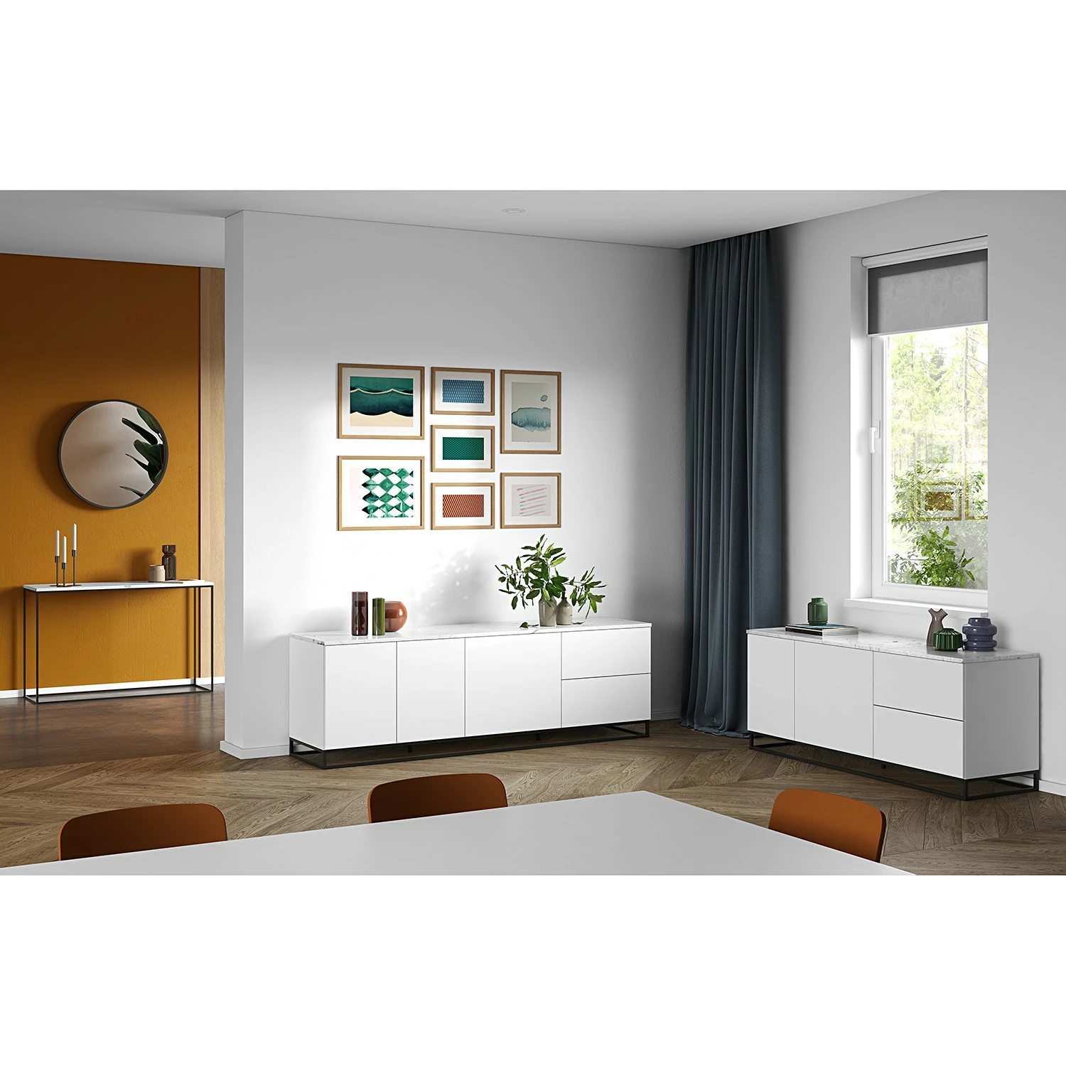 Temahome Console Gleam - Blanc / Noir 5 Temahome Console Gleam - Blanc / Noir – Image 3