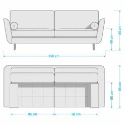 Studio Copenhagen Canapé Vieux Lyon (3 places) - Microfibre - Microfibre Panja: Bleu 29 Studio Copenhagen Canapé Vieux Lyon (3 places) - Microfibre - Microfibre Panja: Bleu -loftscape Boutique 1000256593 210809 09092400138 SKETCH DETAILS P000000001000256593 sketch