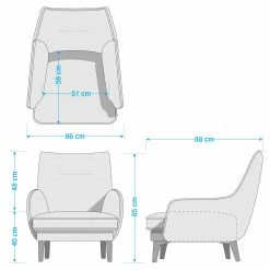 Studio Copenhagen Fauteuil Vieux Vichy - Cuir Lecia: Marron foncé -loftscape Boutique 1000256621 210809 09092400149 SKETCH DETAILS P000000001000256621 sketch