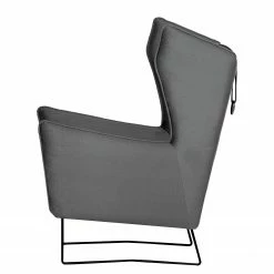 Bizzarto Fauteuil Caleta - Tissu - Velours Onoli: Anthracite -loftscape Boutique 1000256766 210427 09293800342 DETAILS P000000001000256766