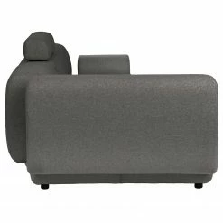 Bizzarto Canapé d’angle Imbert - Tissu - Tissu Sogol: Gris foncé - Méridienne longue à gauche (vue de face) -loftscape Boutique 1000256792 210427 09294800613 DETAILS P000000001000256792