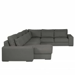 Bizzarto Canapé panoramique Gurabo - Tissu - Tissu Sogol: Gris foncé - Méridienne courte à gauche (vue de face) -loftscape Boutique 1000256824 210427 09295900910 DETAILS P000000001000256824