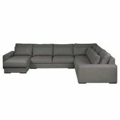 Bizzarto Canapé panoramique Gurabo - Tissu - Tissu Sogol: Gris foncé - Méridienne courte à gauche (vue de face) -loftscape Boutique 1000256824 210427 09295900913 DETAILS P000000001000256824