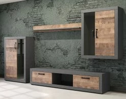 Trendteam Ensemble meubles TV Jazz (4 éléments) - Imitation chêne foncé / Gris foncé 16 Trendteam Ensemble meubles TV Jazz (4 éléments) - Imitation chêne foncé / Gris foncé -loftscape Boutique 1000256959 210409 12314600031 DETAILS P000000001000256959