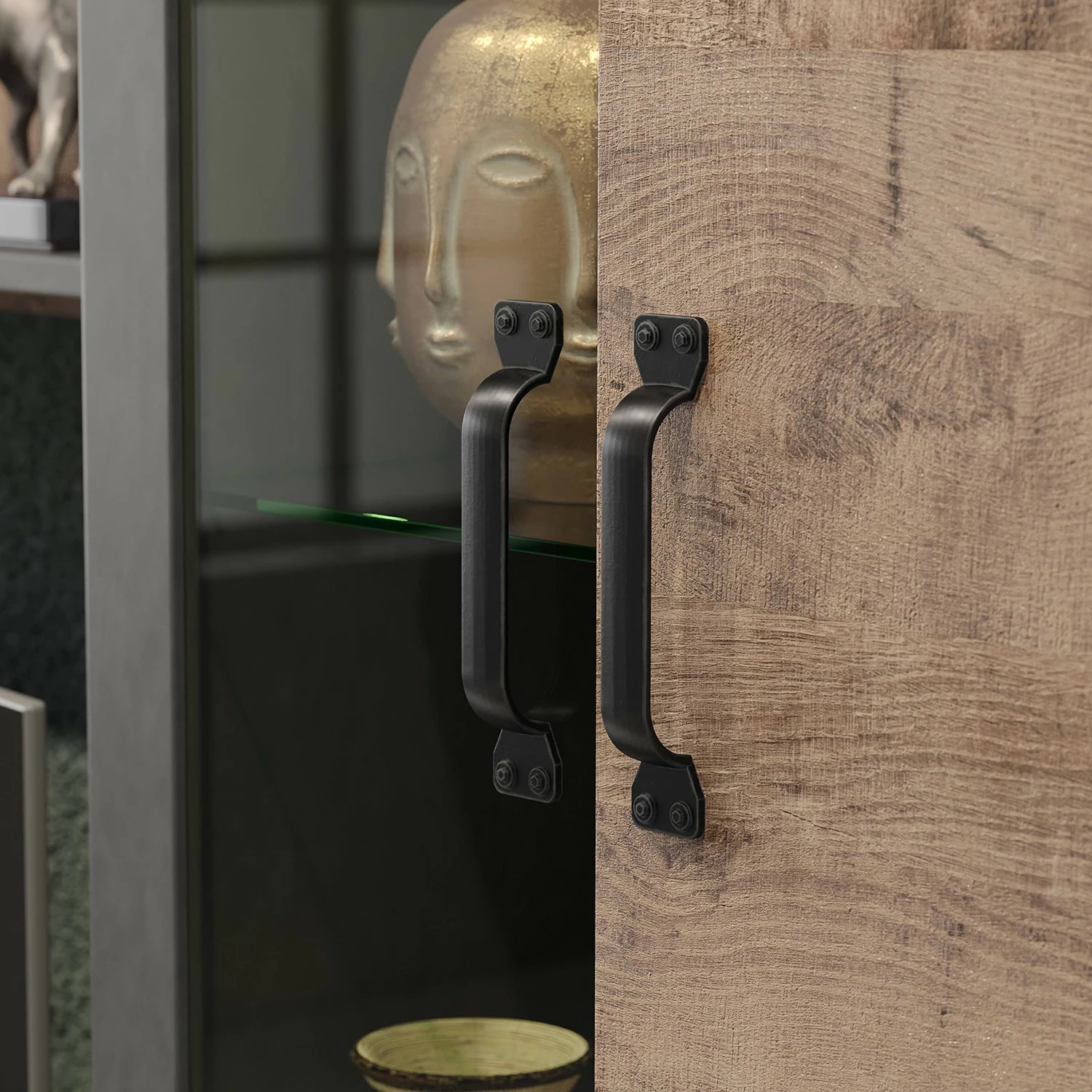 Trendteam Ensemble meubles TV Jazz (4 éléments) - Imitation chêne foncé / Gris foncé 10 Trendteam Ensemble meubles TV Jazz (4 éléments) - Imitation chêne foncé / Gris foncé – Image 8