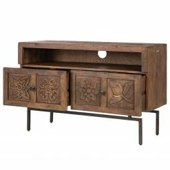 Wolf-Möbel Meuble TV Carving - Acacia massif -loftscape Boutique 1000256998 220520 033 DETAILS P000000001000256998