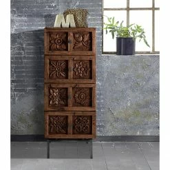 Wolf-Möbel Commode Carving - Acacia massif -loftscape Boutique 1000257008 211203 155203000025 MOOD DETAILS P000000001000257008 mood