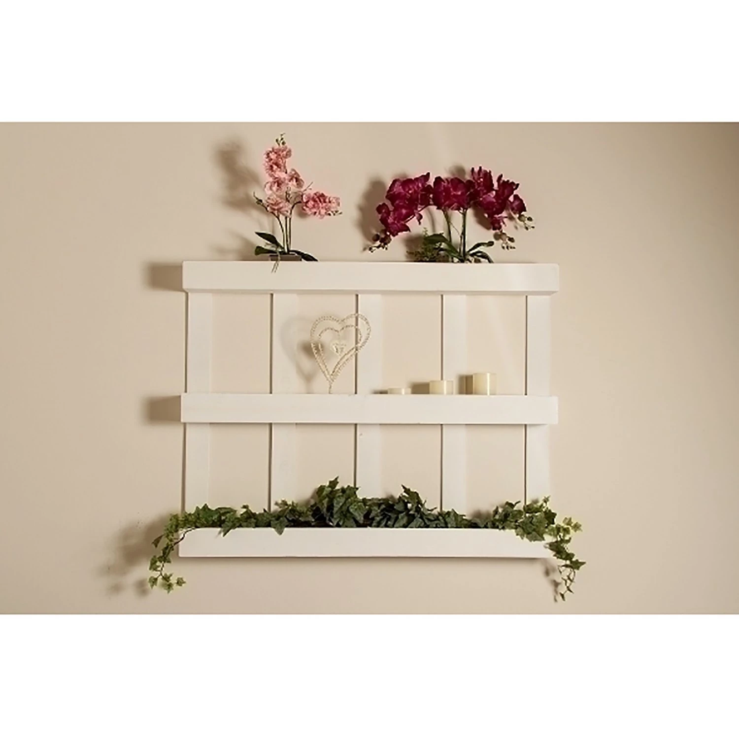 Ridgevalley Étagère murale Sispony - Sapin massif - Blanc 4 Ridgevalley Étagère murale Sispony - Sapin massif - Blanc – Image 2