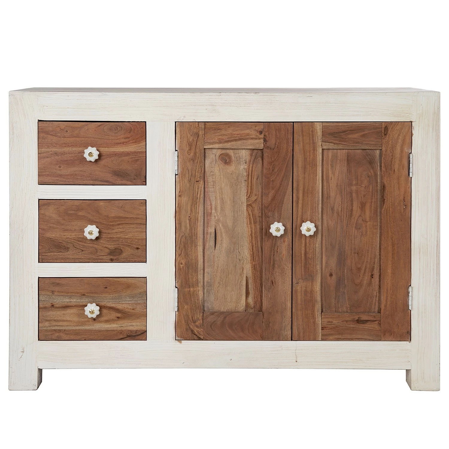 Wolf-Möbel Buffet Maison I - Acacia massif - Acacia couleur pierre / Blanc cassé 5 Wolf-Möbel Buffet Maison I - Acacia massif - Acacia couleur pierre / Blanc cassé – Image 3