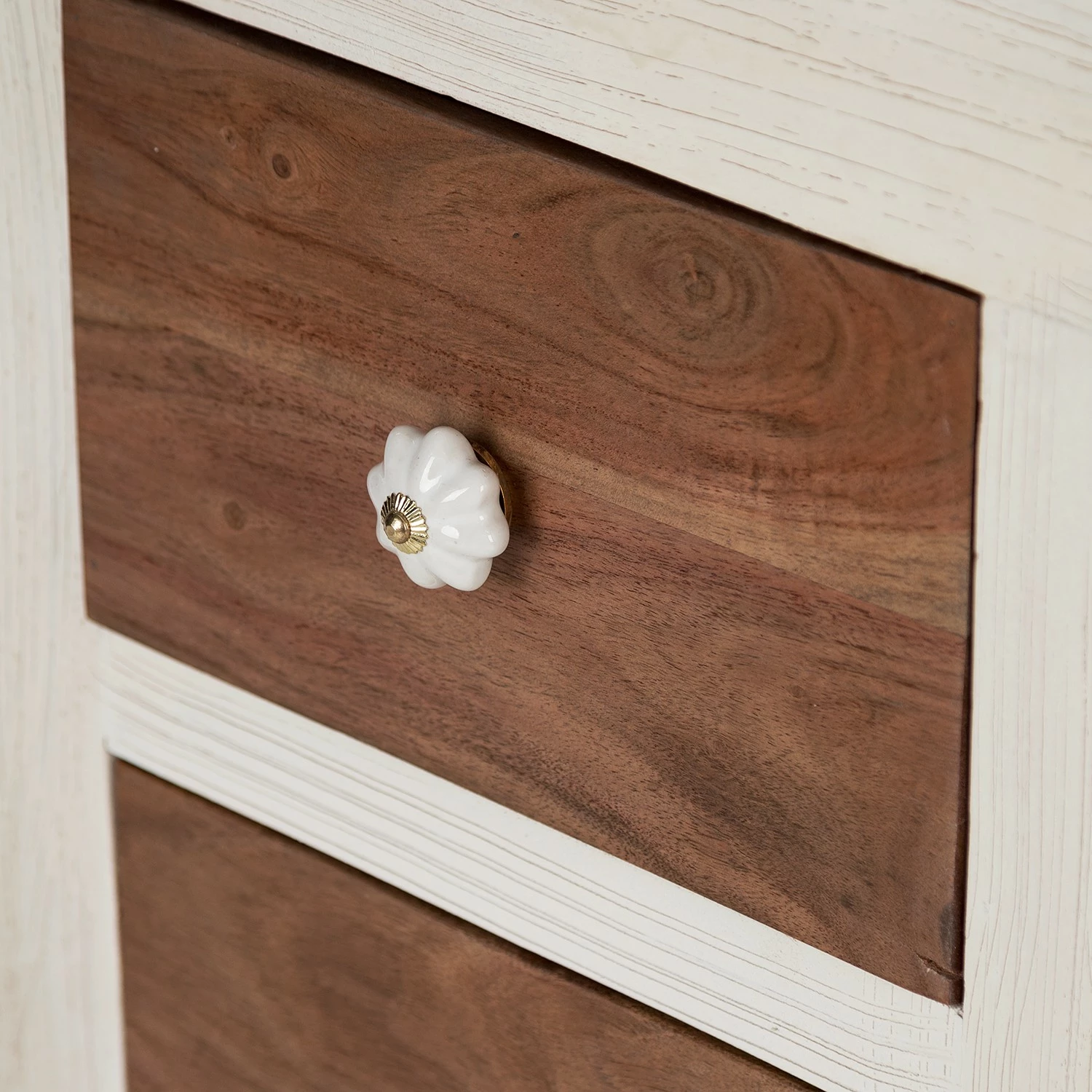 Wolf-Möbel Buffet Maison I - Acacia massif - Acacia couleur pierre / Blanc cassé 10 Wolf-Möbel Buffet Maison I - Acacia massif - Acacia couleur pierre / Blanc cassé – Image 8