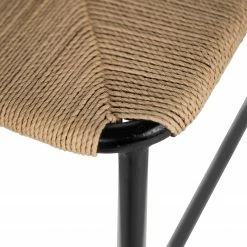 Ars Natura Repose-pieds Bonao - Tissage Loom / Fer - Naturel / Noir -loftscape Boutique 1000257234 220330 033 DETAILS P000000001000257234