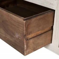 Wolf-Möbel Meuble TV Maison - Acacia massif - Acacia couleur pierre / Blanc cassé -loftscape Boutique 1000257236 220406 055 DETAILS P000000001000257236