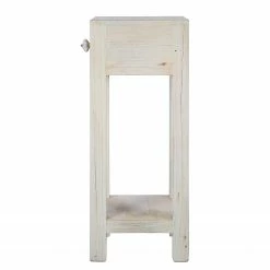 Wolf-Möbel Sellette Maison - Acacia massif - Acacia couleur pierre / Blanc cassé - Hauteur : 75 cm -loftscape Boutique 1000257243 220406 040 DETAILS P000000001000257243