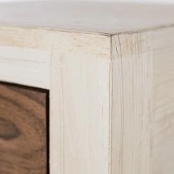 Wolf-Möbel Sellette Maison - Acacia massif - Acacia couleur pierre / Blanc cassé - Hauteur : 75 cm -loftscape Boutique 1000257243 220406 050 DETAILS P000000001000257243