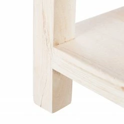 Wolf-Möbel Sellette Maison - Acacia massif - Acacia couleur pierre / Blanc cassé - Hauteur : 75 cm -loftscape Boutique 1000257243 220406 060 DETAILS P000000001000257243