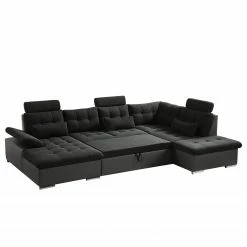 Fredriks Canapé panoramique Puntiro - Imitation cuir / Tissu structuré - Cuir synthétique Lilo / Tissu structuré Satur: Gris foncé / Anthracite -loftscape Boutique 1000257984 210614 18413101536 DETAILS P000000001000257984