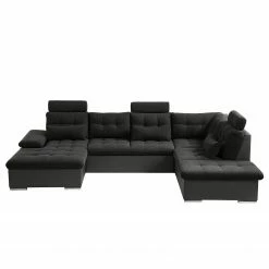 Fredriks Canapé panoramique Puntiro - Imitation cuir / Tissu structuré - Cuir synthétique Lilo / Tissu structuré Satur: Gris foncé / Anthracite -loftscape Boutique 1000257984 210614 18413201538 DETAILS P000000001000257984