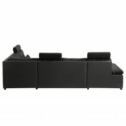 Fredriks Canapé panoramique Puntiro - Imitation cuir / Tissu structuré - Cuir synthétique Lilo / Tissu structuré Satur: Gris foncé / Anthracite -loftscape Boutique 1000257984 210614 18413201540 DETAILS P000000001000257984