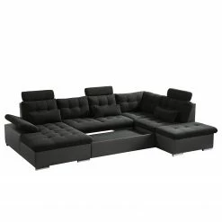 Fredriks Canapé panoramique Puntiro - Imitation cuir / Tissu structuré - Cuir synthétique Lilo / Tissu structuré Satur: Gris foncé / Anthracite -loftscape Boutique 1000257984 210614 18413201541 DETAILS P000000001000257984