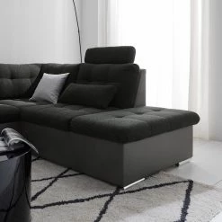 Fredriks Canapé panoramique Puntiro - Imitation cuir / Tissu structuré - Cuir synthétique Lilo / Tissu structuré Satur: Gris foncé / Anthracite -loftscape Boutique 1000257984 210614 18413201547 DETAILS P000000001000257984