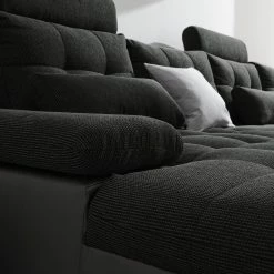 Fredriks Canapé panoramique Puntiro - Imitation cuir / Tissu structuré - Cuir synthétique Lilo / Tissu structuré Satur: Gris foncé / Anthracite -loftscape Boutique 1000257984 210614 18413201549 DETAILS P000000001000257984